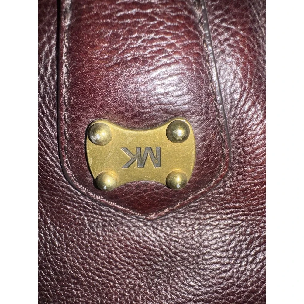 Vintage 2008 Michael Kors Collection‎ Burgundy Brown Leather Hobo Bag - Picture 6 of 9